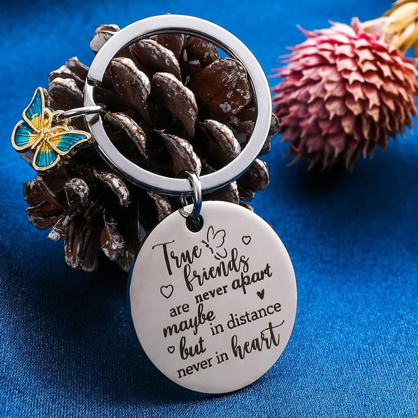 Ouligay Best Friend Keychain Friendship Gifts for Women Bestfriend Birthday Gifts for Women Bff Bestie Long Distance Friendship Best Friend Graduation Coworker Leaving Going Away Goodbye Farewell Gift