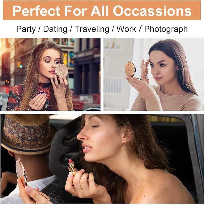 Bestie Makeup Mirror - Compact Friendship Gift for Women, Perfect for Sister or Best Friend's Birthday, Graduation or Any Occasion