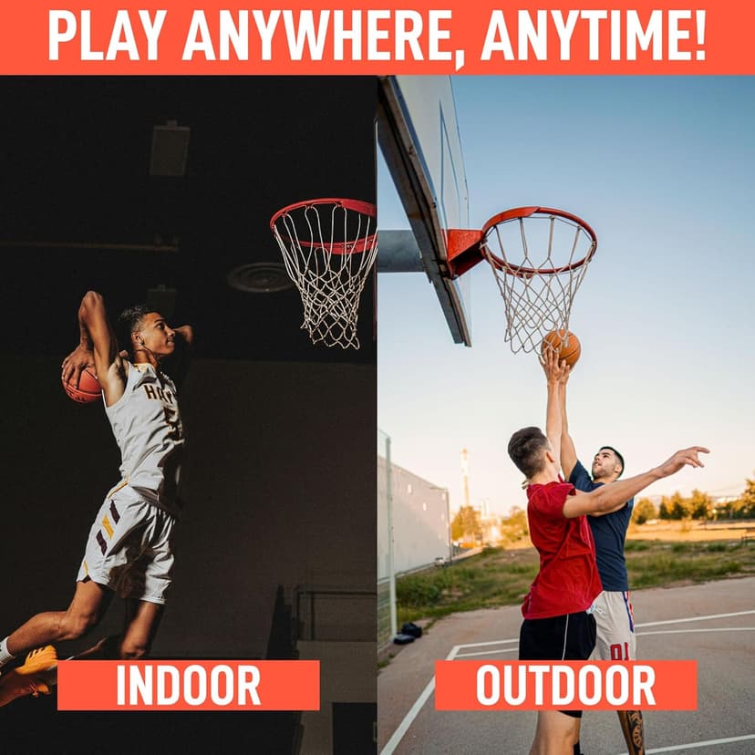 Heavy Duty Basketball Net Replacement - All Weather Anti Whip, Fits Standard Indoor or Outdoor Rims - 12 Loops - Basketball Hoop Net Replacement Outdoor