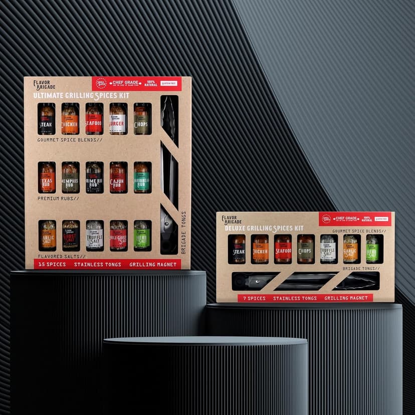 Ultimate Grilling Gift for Men - BBQ Accessories - Gourmet Spice Blends & Seasonings, Tongs, BBQ Magnet, Meat Rubs, Unique Gift for Guys, Dad, Son, Brother, Father in Law, Cooking Chefs, 17 Piece Set