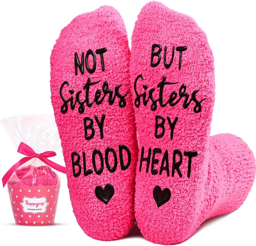 HAPPYPOP Bestie Gifts for Women - BFF Gifts, Best Friends Socks for Sisters Friends