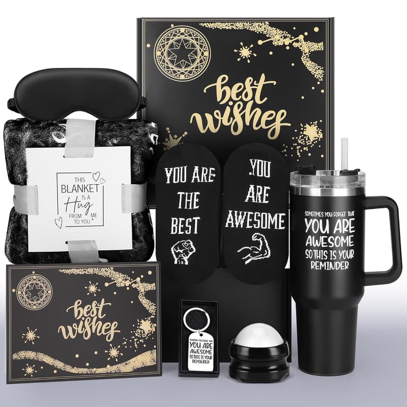 Gift Basket for Men - Best Birthday Gifts Box, Anniversary Gift Set, Boyfriend Gift Kit, Get Well Soon Baskets, Self Care Package, Unique Ideas Present for Him Dad Brother Husband Boy Friend Man