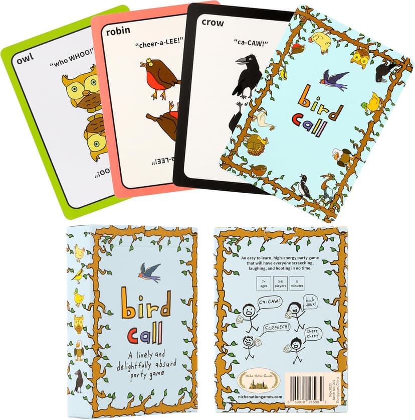 Bird Call - A Lively and Delightfully Absurd 5-Minute Party Game - High Energy Game - Bird Gifts - Bird Watching Gifts - Gifts For Bird Lovers - Funny Stocking Stuffer - 3-8 Players And Ages 7+