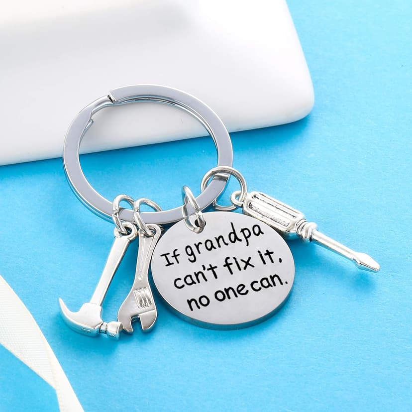 Dad Keychain - Gifts From Son, Daughter - Christmas & Father's Day Gift - Keyring for Dad, Papa, Daddy
