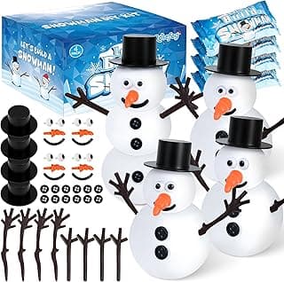 4 Pack Christmas Crafts, Air Dry Clay Snowman Craft, Do You Want to Build a Snowman Christmas Stocking Stuffers for Kids, Toddler Crafts Supplies for Christmas Winter Event Game Toys Xmas Present