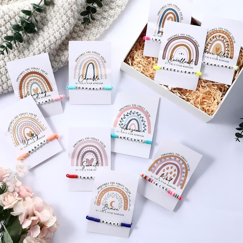 Motivational Mental Health Gifts Friendship Inspirational Bracelets Bulk Our Class Is a Family Bracelets for Student Employee