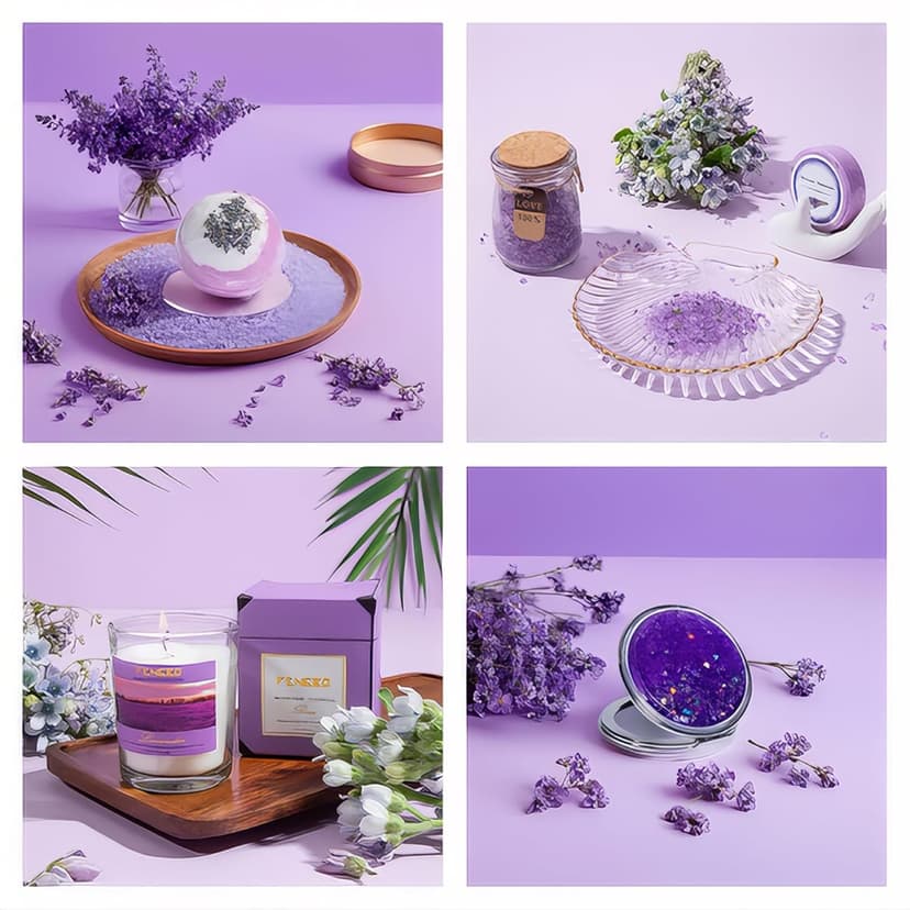 Birthday Gifts for Women,Gifts for Her Purple Gifts Basket for Women Lavender Relaxing Gift Set Self Care Package Unique Female Gift Ideas Birthday Presents Female Friendship Gifts