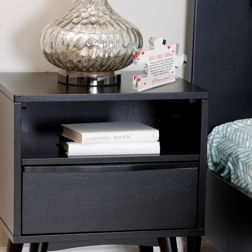 to My Man - Engraved Acrylic Block Puzzle 4.1 x 3.5 inch Gifts for Him for Husband - Fiance Birthday Gifts, Valentines Day Gift for Boyfriend - Cool Wedding Couple