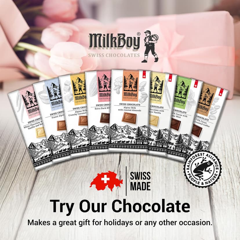 MilkBoy Dairy Free Hot Chocolate Mix - Gluten Free Swiss Cocoa Drink Powder, Vegan Hot Cocoa Mix, Gourmet Swiss Chocolate Drink, Kosher, Rainforest Alliance Certified - 12 oz Can