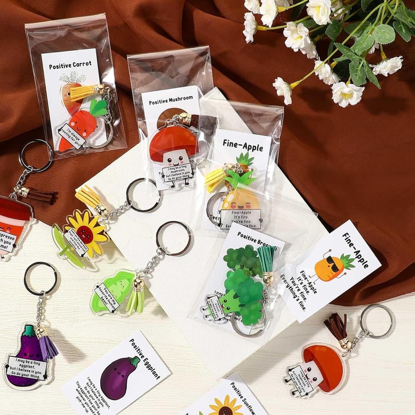 Positive Support Keychains Appreciation Gifts for Coworkers Employee Christmas Thanksgiving Funny Positive Gifts