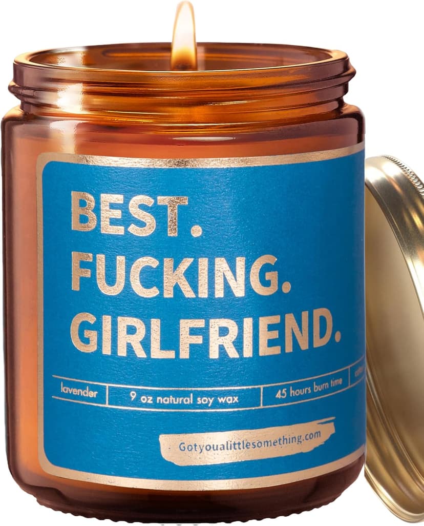 Gift for Girlfriend - Funny Birthday Candle for Girlfriend Romantic Present from Boyfriend - Unique Anniversary Candles Valentines Present Stocking Stuffer Christmas Gifts for GF Her Women