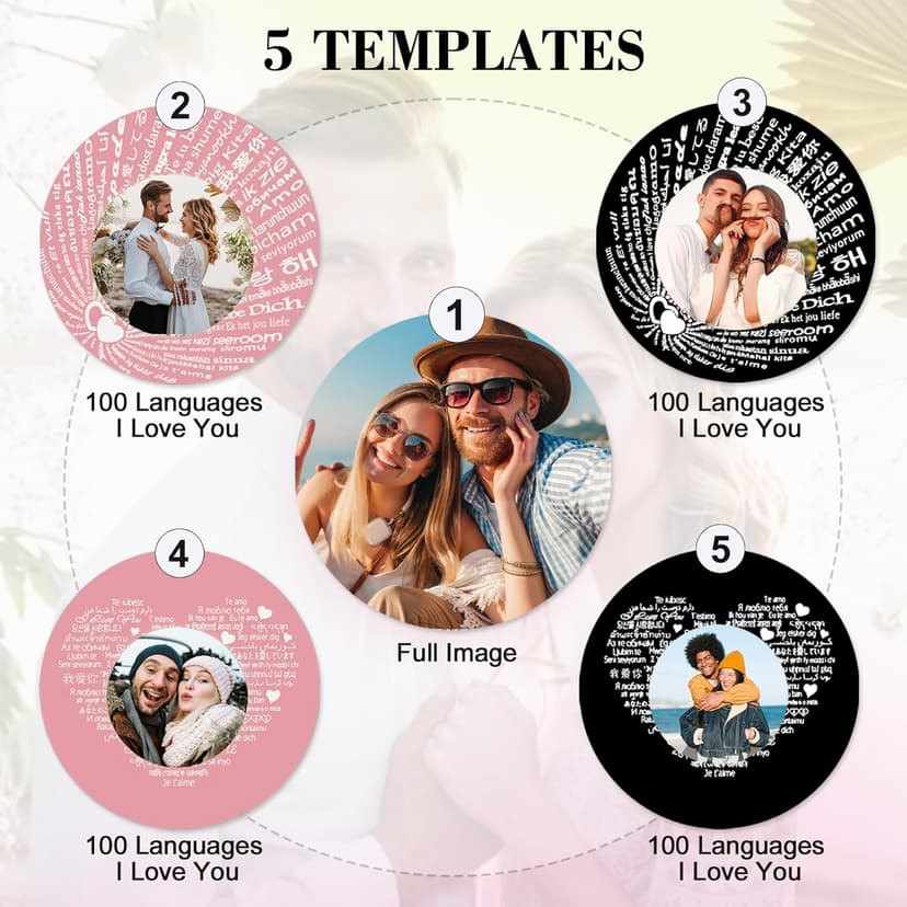 Custom Bracelets with Picture Inside, Picture Bracelet Personalized Photo Projection Bracelets, Valentine’s Day Birthday Christmas Gifts for Women/Men