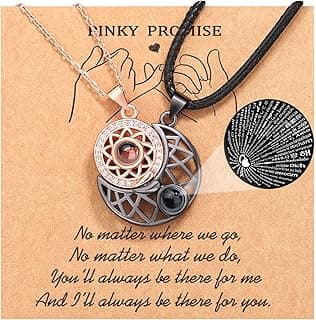 UPROMI Couple Necklace for Boyfriend/Girlfriend/Husband/Man/Soulmate, Anniversary Christmas Birthday Wedding Gifts for Him Her