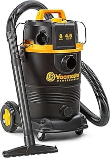 Vacmaster Professional VDK811PW 0201 8 Gallon 4.5 Peak HP Wet/Dry Vac with Self-Cleaning Filter System, 8 Gal, Black