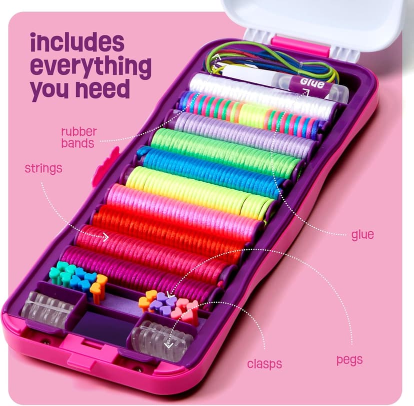 Pretty Me Friendship Bracelet Making Kit for Girls - Crafts for Girl - String Bracelets Maker - Gifts for 8-12 Year Old Kid - Birthday Gift Ideas & Kits Toys Ages 8, 9, 10, 11, 12 - Kids Age 8-12 Olds