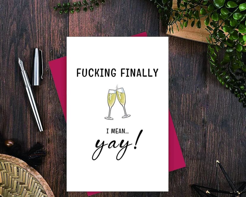 Marriage Card, Humorous Wedding Card, Congratulation Engagement Card