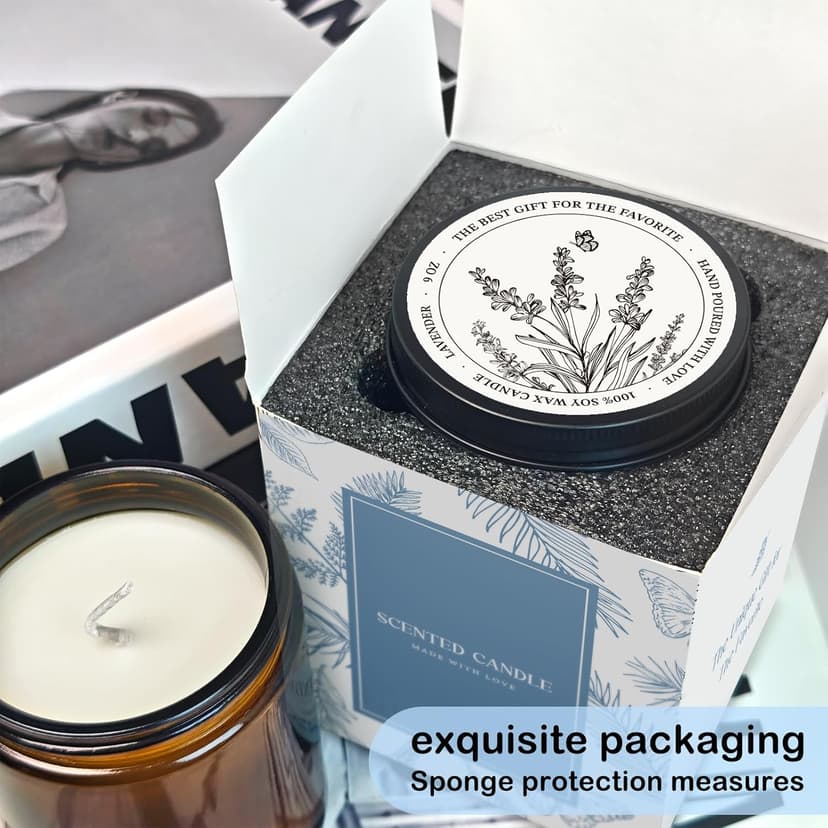 Happy New Home Candle Gifts for New Homeowners, First Apartment House Warming Gift for Women Men Couple Best Friends, Housewarming Decoration Lavender Scented Candle for First Time house-75