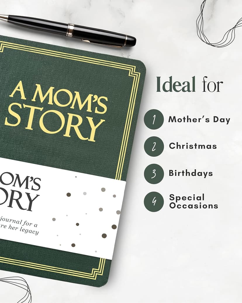 Mom's Life Story Journal (Hardcover): A Meaningful Keepsake for Mom to Share Her Journey and Memories, Book Includes 250+ Prompt Questions, Sentimental Gifts for Mother's Day, Birthday & Christmas