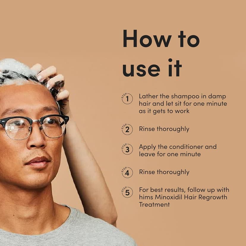 hims Thick Fix Shampoo & Conditioner Set - Thickening Shampoo and Conditioner with Saw Palmetto and Niacinamide - No Parabens or Sulfates, Vegan and Cruelty Free - Eucalyptus Grove - 2 x 6.4 fl oz