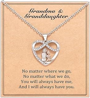 Infinity Heart Necklace Christmas Jewelry Gifts for Grandma Granddaughter Birthday Jewelry Gifts