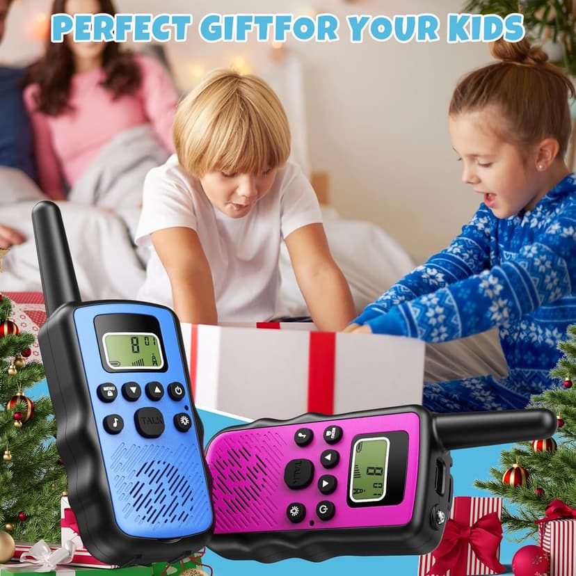 Stem Kits Walkie Talkies for Kids - Science Projects Kit for Kid Age 8-12 Year Old DIY Toys for Teen - Tech Toy Gifts for Boys Girls Ages 10-12 - Rechargeable Walkie-Talkies Long Range 2 Pack