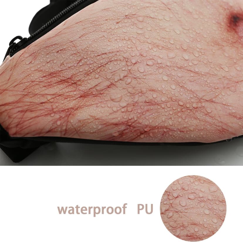 White Elephant Gifts Funny Gag Gifts,3D Men Beer Fake Belly Dad Bag Waist Packs,Waterproof Fanny Pack Unisex for Father's Day,Christmas,Stocking Stuffers for Men Boyfriend Husband Him Friend Dad