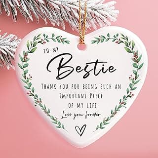 Bestie Gifts for Women Friendship, Best Friend Birthday Gift for Women, Thank You Ornaments, Appreciation Friendship Gifts for Best Friends Lady, BFFs Soul Sister, Bestie Stuff