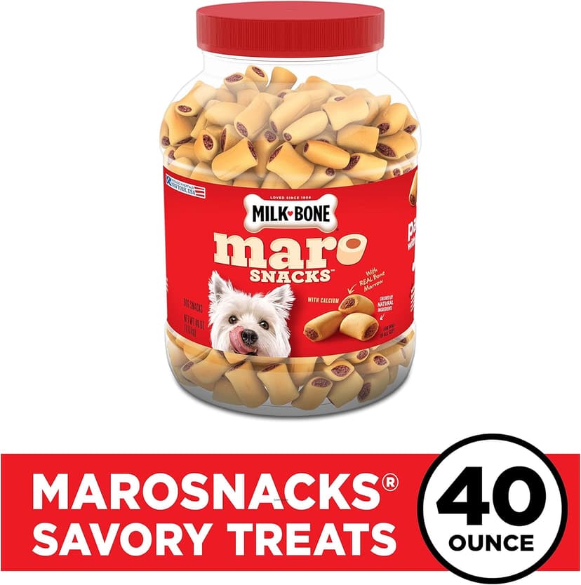 Milk-Bone MaroSnacks Small Dog Treats With Bone Marrow, 40 Ounce Container