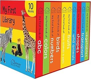 My First Library: Boxset of 10 Board Books for Kids
