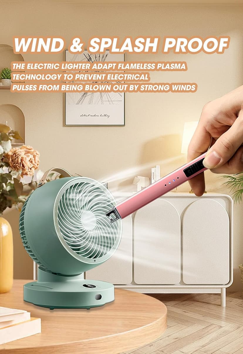 MEIRUBY Electric Candle Lighter, Christmas Stocking Stuffers Gifts for Women Mom Men Wife Sister, USB Arc Rechargeable Windproof Long Lighter for Candle BBQ Housewarming Birthday Gifts Idals