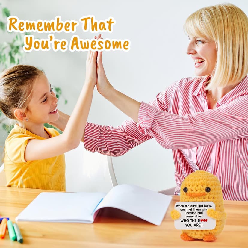 MBL Christmas Stocking Stuffers for Women - Emotional Positive Inspirational Support Small Funny Gag Crochet Duck Pickle Birthday Xmas for Men for Coworker Boss Colleges Her Him Friend