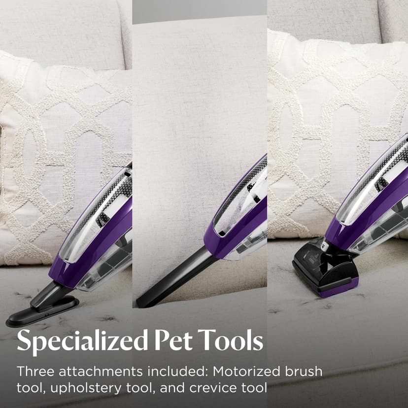 BISSELL Pet Hair Eraser Cordless Hand Vacuum, Lithium Ion, Home, Auto, and Pet Vacuum, Easy-Empty Dirt Bin, Upholstery Tool, Brush Tool, and Crevice Tool Included, 2390A