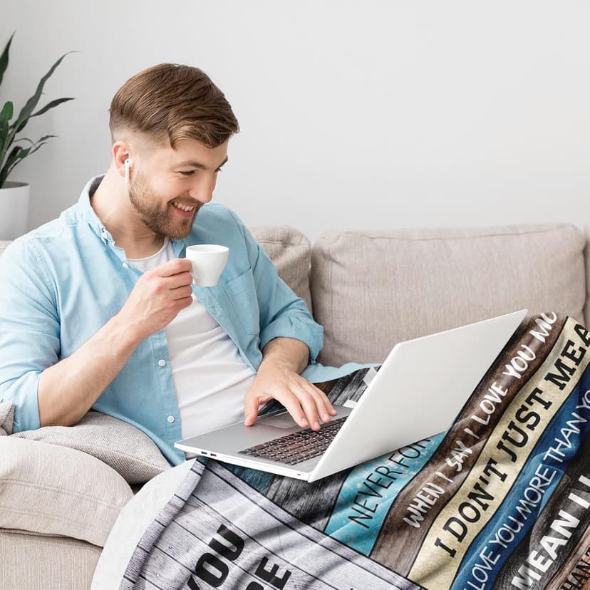 Gifts for Boyfriend/Husband, Boyfriend Birthday Gifts, I Love You Gifts for Him, Wedding Anniversary Birthday Gift for Men, 1 Year Anniversary Romantic Gift for Boyfriends, to My Man Blanket 60"X50"