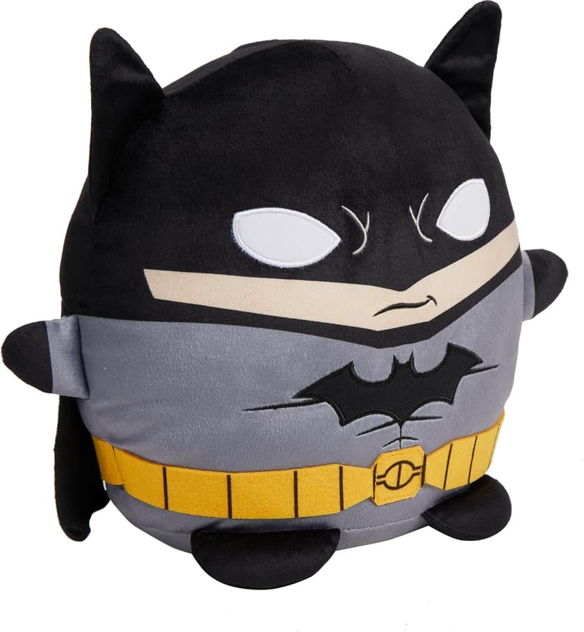 Mattel DC Cuutopia Batman Plush Toy, Super Hero Soft Rounded Pillow Doll, 10-inch Character Collectible