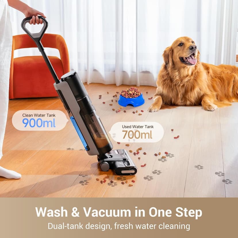 DREAME G10 Pro Wet Dry Vacuum Cleaner, Vacuum Mop All in One with Auto Self-Cleaning, Floor Cleaner Machine for Hard Floor, 35 Mins Runtime, Edge Cleaning, Self-Propelled Vacuum Mop Combo