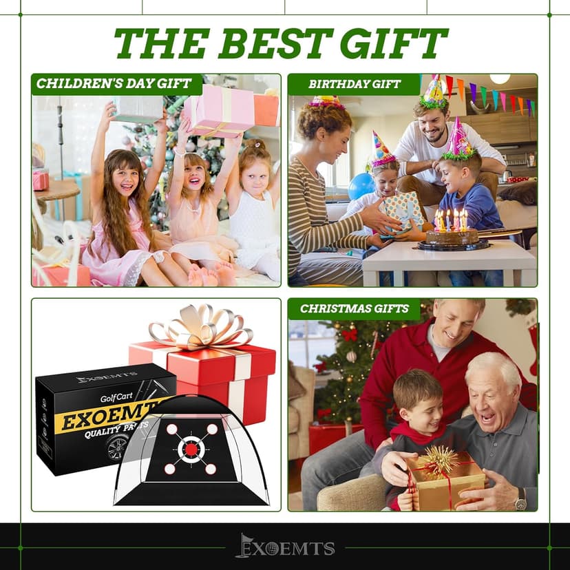 Golf Net 10x7FT with Tri-Turf Mat, Ball, Target & Bag, All-in-One Golf Practice Hitting Net for Backyard Driving, Chipping & Swing, Indoor Outdoor Training Aid, Gift for Men Dad Him Golfer