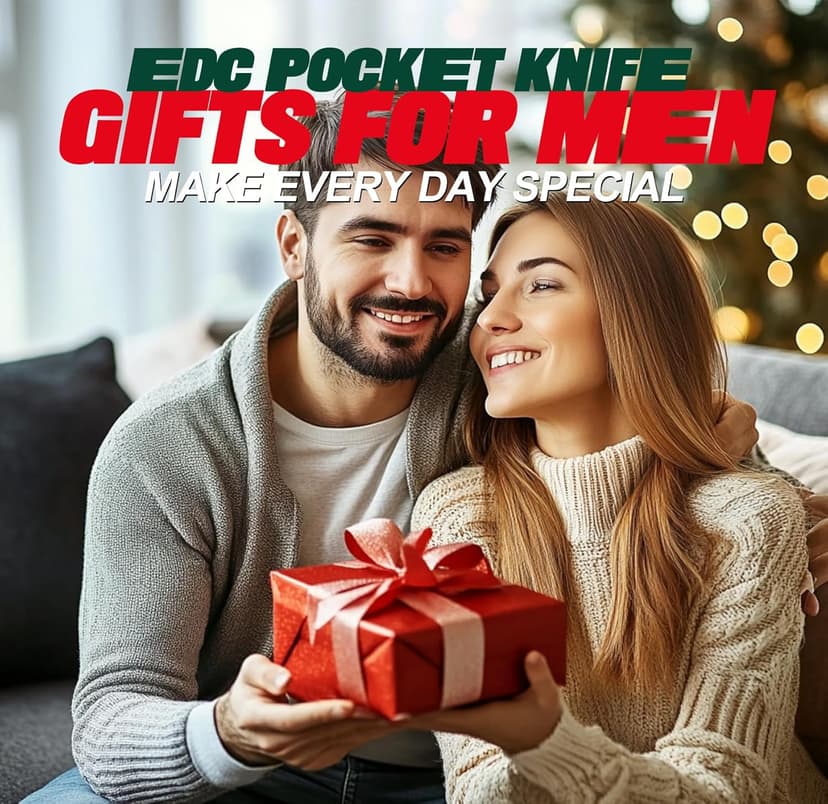 Stocking Stuffers for Men - Pocket Knife Gifts for Men, Keychain Multitool - Christmas Bulk Mens Gifts, Box cutter, Small Folding Knives for Everyday Carry - Edc Gadgets for Camping, Hiking, Fishing