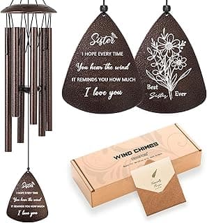 Sister Gifts, 32" Bronze Wind Chimes Sister Gifts for Women, Gifts for Sister, Sisters Gifts from Sister, Gifts for Sister in Law, Best Sister Ever Gifts