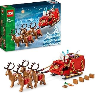 LEGO Santa's Sleigh - Building Toys for Kids, Boys & Girls, Ages 9+ - Indoor Christmas Decorations for Home W/Santa Claus Figurine & Reindeer - Gifts for Boys & Girls - 40499