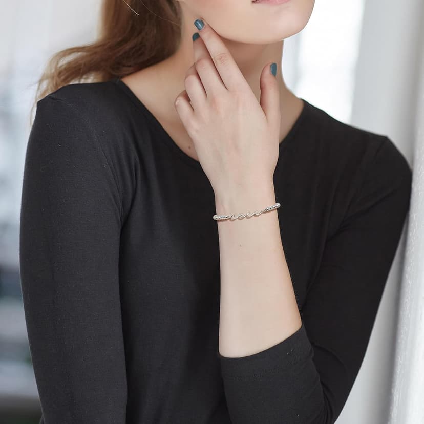 QWNHONEY Waves of Life Bracelet Inspirational Birthday Gifts for Bestie Sister 16th 18th 21st 30th 40th 50th 60th Birthday Gifts for Women