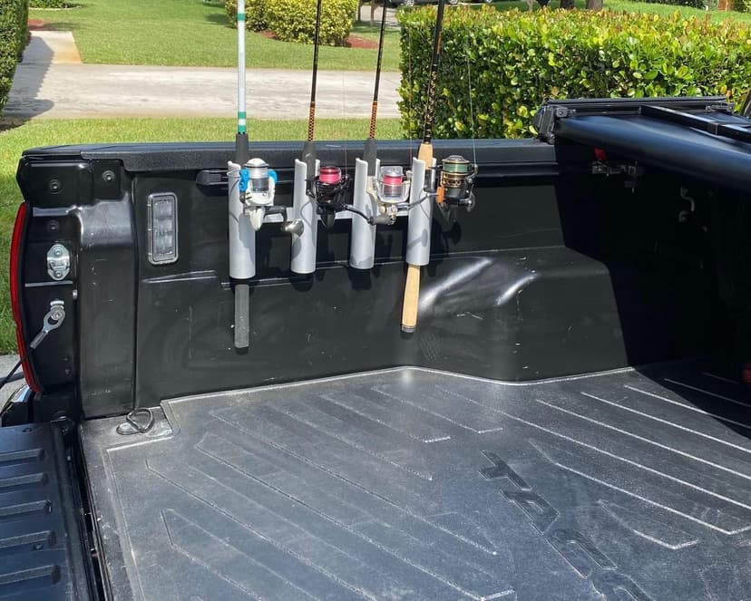 Outdoorsmens Depot Outdoorsmen's Depot Tundra/Tacoma Bed Rail Fishing 4-Rod/Pole Holder Mount USA