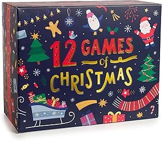 Gutter Games 12 Games of Christmas - 12 Hilarious Holiday Activities [Family Party Games Pack for Kids, Teens & Adults] - by Beat That! Game - Multicolor