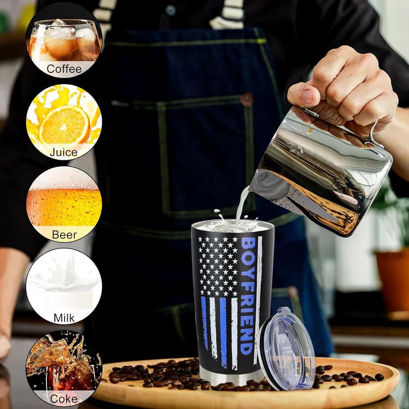 Gifts for Boyfriend Birthday - Cool Valentines Anniversary Day Gifts for Him Boyfriend from Girlfriend - Gift To My Boyfriend's Christmas 20oz Insulated Tumbler