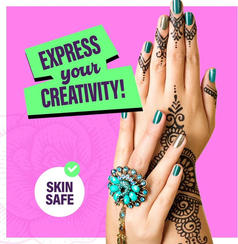 Pretty Me Temporary Tattoos Markers - Henna Body Tattoo Kit for Girls & Adults - Skin Pens for Teen Girl Gifts Trendy Stuff - 12 + Year Old - Cool Birthday Gift Ideas Teens 12 13 14 15 16 17 18 Tween