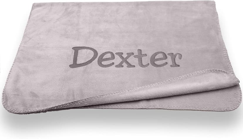 Custom Catch Personalized Dog Blanket - Gray or Beige - Large