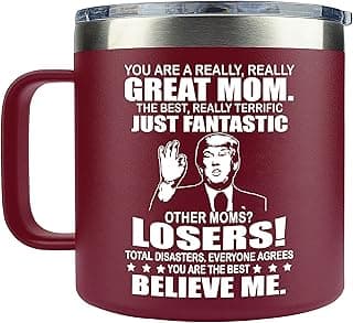 Gifts for Mom from Daughter, Son - Mothers Day Gifts for Mom, Wife, Women - Moms Birthday Gift Ideas, Cool Birthday gifts for Moms, Mothers - Best mom Mug, 14 Oz Stainless Steel moms Coffee Mug