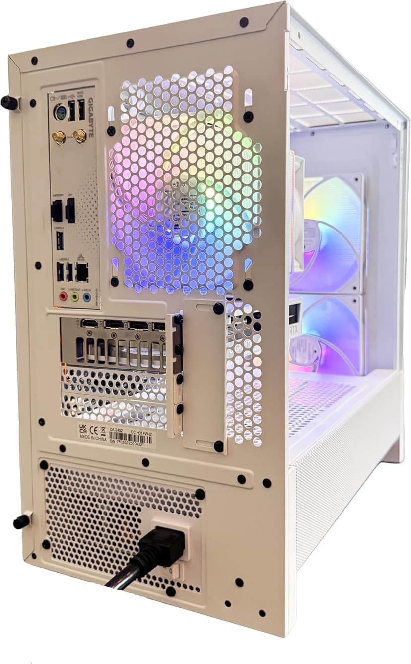 TWELF Onyx H3 Gaming PC – Core i5-13400F, RTX 5060 8GB, 16GB DDR4, 1TB NVMe SSD, WiFi 6, Windows 11 Pro – VR-Ready, White Gaming Tower + Mystery Gift Included