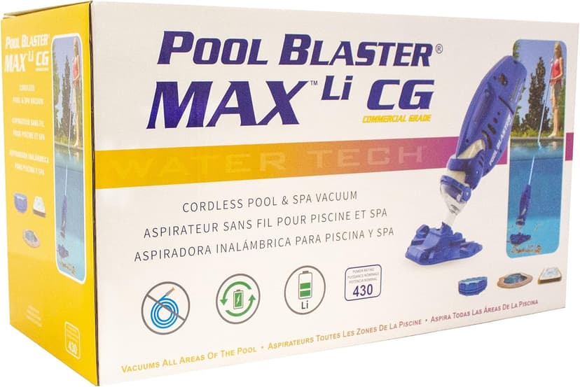 POOL BLASTER Max CG Cordless Pool Vacuum Deep Cleans Pools in Minutes, Spot-Cleans in Seconds, Strong Suction, 1 Hr Runtime, Handheld Rechargeable Swimming Pool Cleaner, Inground & Above Ground Pools