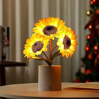 Sunflower Flower Lamp Gifts for Women, Birthday Christmas Ideal Gifts for Women Mom Granddaughter Girlfriend Friend Wife Anniversary Birthday, Bedroom Bar Coffee Shop Sunflower Night Light Lamp Decor