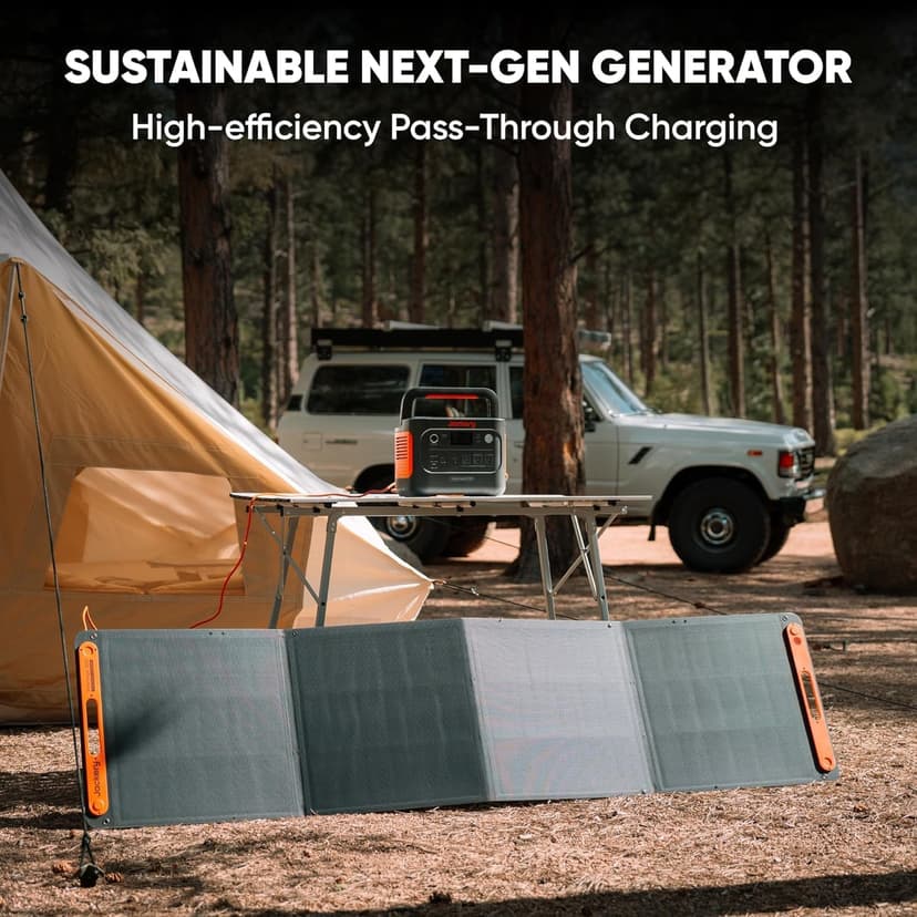 Jackery Solar Generator 1000 v2 with 200W Solar Panel,1070Wh Portable Power Station LiFePO4 Battery,1500W AC/100W USB-C Output, 1Hr Fast Charge for Outdoor,Off-Grid Living,RV,Emergency